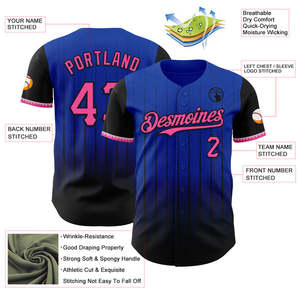 เสื้อเบสบอลของแท้ผ้าแห้งเร็วระบายอากาศได้ดีออกแบบทีมได้ตามต้องการ - Product Image 3