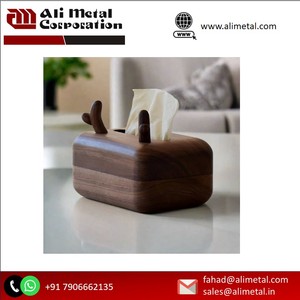 ที่ใส่กระดาษชำระทำจากไม้ดีไซน์ทันสมัยที่ใส่กระดาษเช็ดปากสำหรับโต๊ะในร้านอาหารของโรงแรมในบ้าน - Product Image 5