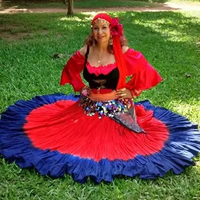 Jupe longue décontractée pour adultes de danse orientale, style tribal, en coton, 25 yards de long, grande taille, faite à la main, écologique, pour festival et été