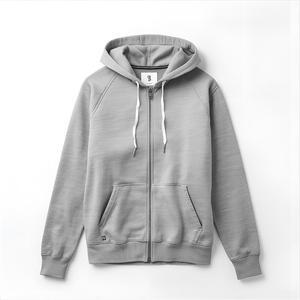 Sudadera con capucha con cremallera French Terry, sudadera de lana de algodón suave con cremallera frontal completa y opciones de etiqueta privada OEM/ODM - Product Image 5