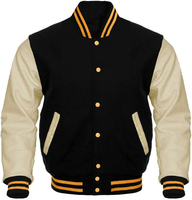 Blouson universitaire personnalisé OEM avec logo couleur, en laine/cuir, fermeture éclair, écologique, respirant, imperméable pour homme, streetwear automne