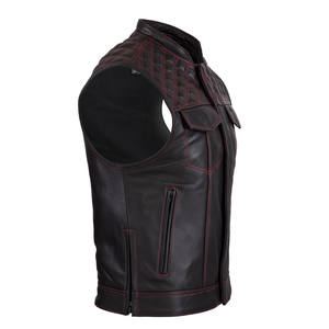 Men's Plus Size <b>Vintage</b> Style <b>Motorcycle</b> Racing <b>Jacket</b> New Breathable and Windproof Leather Riding Vest - Product Image 2