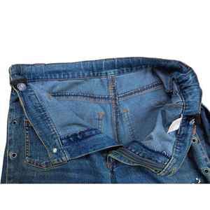 กางเกงยีนส์ผ้าฝ้ายสไตล์ญี่ปุ่นคลาสสิกแบบโมเดิร์น  ขนาดสั่งตัดได้  เสื้อผ้าสตรี  ยีนส์สตรีทแวร์  สีน้ำเงินกลาง  งานฝีมือระดับพรีเมียม  งานทำมือ - Product Image 3