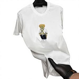 เสื้อยืดผู้ชายไซส์ใหญ่ ผ้าไหม/ผ้าฝ้ายซาติน ลายสัตว์ ป้องกันขนร่วง ตัดเย็บตามสั่ง แขนสั้น คอกลม สวมใส่สบาย ระบายอากาศได้ดี เป็นมิตรต่อสิ่งแวดล้อม - Product Image 1