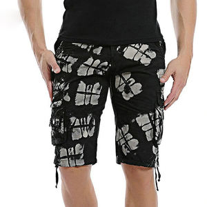 Chaud été nouveauté hommes coton mince Camouflage Cargo Shorts haute rue broderie taille élastique décontracté tricoté conception - Product Image 2