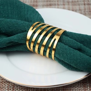 Porte-serviette en argent brillant pour table à manger élégante, fêtes de mariage, hôtel, finition polie - Product Image 3