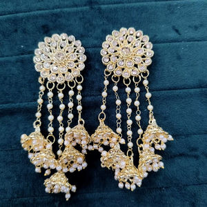 Luxe Dernière Collection Exclusive Bhahubali Designer Fashion Jhumki Boucles d'Oreilles Pour Femmes - Product Image 1