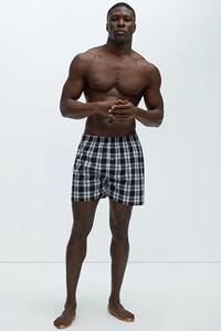 Boxers classiques à carreaux OEM pour hommes, ceinture élastique, sous-vêtements en coton, shorts respirants, grande taille, amples, confortables pour hommes - Product Image 2