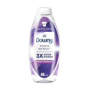 Downy Rinse & Refresh Free & Removedor de olores de ropa suave y suavizante de telas, sin fragancia, 48 floz Sin tintes ni perfumes pesados - Product Image 2
