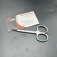 Ciseaux à cuticules professionnels à lame extra fine, finition satinée, acier inoxydable, ciseaux à ongles russes, pointe incurvée précise