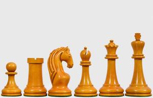 Pièces d'échecs reconstituées de qualité d'exportation, modèle Piatigorsky Cup, en bois d'ébène et de buis, roi de 4,2 cm, à prix avantageux - Product Image 6