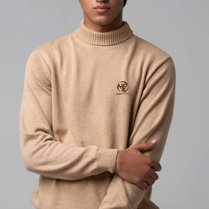 Custom <b>Winter</b> Casual Long Sleeve High Neck Plain Top Comfortable Everyday Wear <b>Men</b> Turtle Neck <b>Shirt</b> - Product Image 1