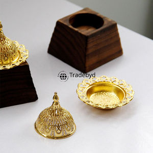 Tradebyd elegante quemador de metal Bakhoor soporte de incienso de estilo árabe para uso doméstico y hotelero - Product Image 4