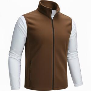 เสื้อกั๊กผู้ชายแบบลำลองสำหรับฤดูใบไม้ร่วง ผ้าฟลีซสองด้าน ระบายอากาศได้ดี อุ่นสบาย น้ำหนักเบา มีซิปและกระเป๋า เหมาะสำหรับการเดินป่าและตีกอล์ฟ - Product Image 2