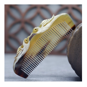Peine de cuerno de búfalo suministrado para minoristas de cuidado del cabello Socios de regalo al por mayor y servicios de cumplimiento de exportación - Product Image 1
