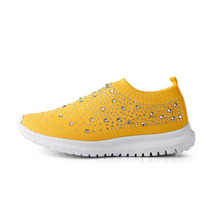 Calzino leggero lavorato a maglia in cristallo di strass traspirante ortopedico Slip On <span class=keywords><strong>scarpe</strong></span> da passeggio <span class=keywords><strong>scarpe</strong></span> da ginnastica da <span class=keywords><strong>donna</strong></span> - Product Image 4