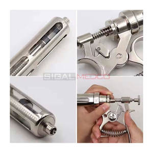 Adjustable Pistol Grip Multidose German Stainless Steel <b>Veterinary</b> <b>Syringe</b> Injector 10ml 20ml 30ml 50ml Reusable Livestock SIGAL - Product Image 6