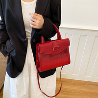 Nouveau Sac à Main Tendance 2026 en Cuir PU Motif Crocodile avec Fermoir Métallique, Grande Capacité, Sac Bandoulière pour Femme