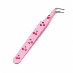 แหนบตัดขนตา SHEARS BEAUTY รุ่น Professional ลายเชอร์รี่สีชมพู ปลายเรียบ ผลิตจากสแตนเลส ดีไซน์น้ำหนักเบา ใช้งานได้อย่างแม่นยำ - Product Image 2
