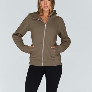 Sudadera con capucha de lana suave para mujer de alta calidad, sudadera informal multicolor con logotipo frontal para ropa de calle de invierno y niñas - Product Image 6
