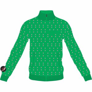 Venta al por mayor de alta calidad tendencia cremallera impresa bordado hermandad de mujeres rosa y verde personalizado también conocido como ropa elegante chaqueta de chándal para hombres - Product Image 1