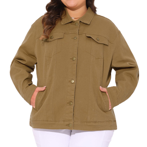 Abrigo vaquero transpirable de otoño para mujer, chaqueta vaquera de diseñador, personalizada, ajustada, informal, de algodón, de talla grande, transpirable, para hombre, Hip Hop - Product Image 1