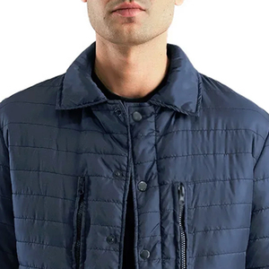 Chaqueta de Invierno Personalizada con Cuello Alto y Logotipo Frontal, Chaqueta Acolchada Cortavientos con Cierre de Cremallera, Ligera y Moderna para Hombre - Product Image 4