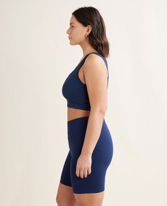 Logo personnalisé respirant haut court pour femmes décontracté Sexy Yoga Gym Sport porter à manches courtes débardeur bouton décoration course Fitness - Product Image 4