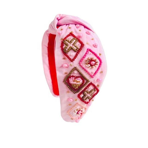 Serre-tête perlé pour la Saint-Valentin, accessoire capillaire perlé, style serre-tête perlé, style serre-tête perlé en forme de grain de riz, design fait main - Product Image 3