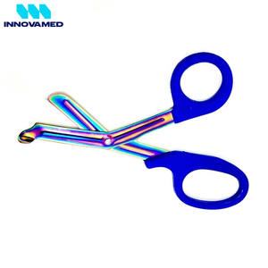 Tijeras de vendaje de tijeras de trauma multicolor con punta roma y hoja de arcoíris dentada Tijeras EMT DE INNOVAMED - Product Image 2