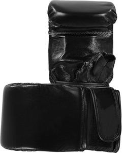 Özel yapılmış yüksek kaliteli deri nefes boks torbası eldiven MMA ve Kick boks için cırt cırt kapatma ile - Product Image 1