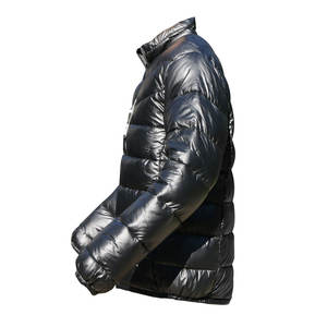 Reasonable Price <b>Men</b> <b>Black</b> Winter Puffer Jacket Bubble Zip Up Down <b>Coat</b> <b>Long</b> Sleeve Outwear - Product Image 2