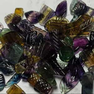 พลอยฟลูออไรต์หลากสีธรรมชาติ ทรงรี คุณภาพดี ขนาดอิสระ แบบหลวม น้ำหนัก 500 กรัม สำหรับทำเครื่องประดับ - Product Image 3