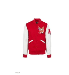 Men's Chicago Vintage Baseball Bomber Bulls Jacket - UltraGame Letterman Red & Black Wool & Leather & Faux Leather Jacket At Amazon Men's Clothing Store