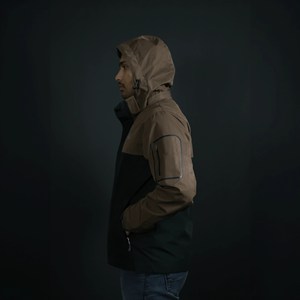 Naviguer veste hydrofuge à coque souple hiver coupe-vent imperméable col montant fermeture à glissière Polyester remplissage Style ample - Product Image 3