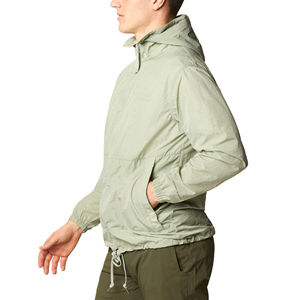 Veste coupe-vent pour homme personnalisable, col montant, fermeture éclair sur le devant, légère, 100% coton respirant pour le fitness - Product Image 3