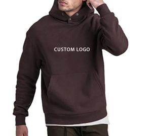 OEM de haute qualité Design personnalisé Pull à épaules tombantes de haute qualité Sweats à capuche de rue Sweat à capuche uni surdimensionné pour hommes - Product Image 1