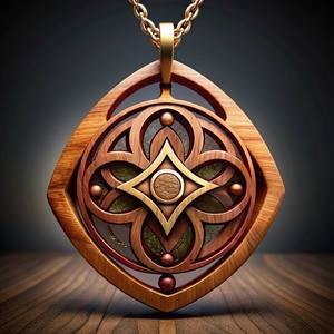COLLIERS BOOST POUR FEMMES HOMMES NATUREL GRAND BOHO TRIBAL SONO Pendentif en BOIS sur cordon réglable Collier fait main - Product Image 3