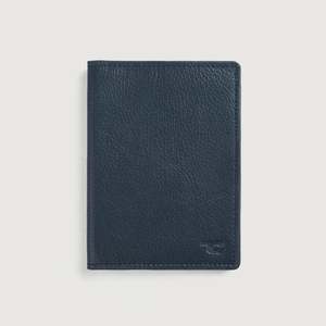 Cartera de Viaje de Cuero Genuino Azul Bernardi para Niños, Hecha a Mano, con Bloqueo RFID Antirrobo, Tarjetero Plegable de Piel de Vacuno para Guardar Efectivo - Product Image 1