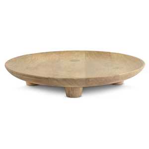 Bandeja DE SERVICIO DE MADERA moderna con asas Plato pulido Plato para entretenimiento decorativo para Ramadán y bodas - Product Image 4