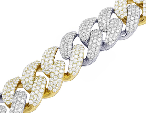 Cadena cubana de oro amarillo de 10 quilates con diamantes cultivados en laboratorio, collar exclusivo helado, joyería para hombre, ropa de calle y estilo Hip Hop - Product Image 3