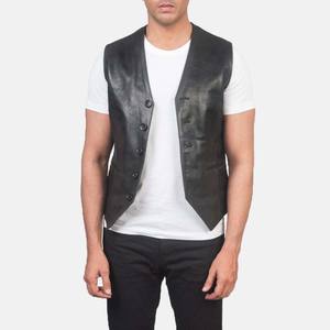 Gilet en cuir de guanine pour homme, style nouveau, sur mesure, décontracté, style western, veste de cow-boy avec col en V, gilet de haute qualité - Product Image 6