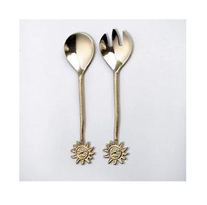 Ensemble de serveur de salade en marteau en acier inoxydable à la mode pour la maison hôtel Restaurant utiliser ustensiles de cuisine fourchette à salade cuillère outil de service ustensiles - Product Image 6