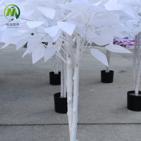 Innendekoration Maßgefertigter Künstlicher Bonsai Handgefertigter Plastik-Künstlicher Banyanbaum Weißer Ficus-Baum
