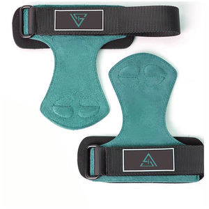 Poignées de gymnastique pour la musculation, taille personnalisée, protège-paume en cuir de vache, entraînement physique avec cuir et caoutchouc - Product Image 2