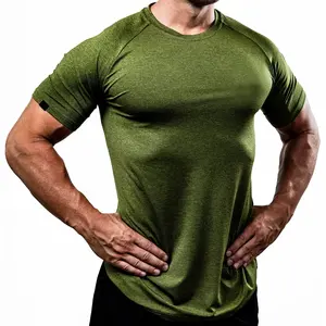 Prendas al aire libre Camisas de secado rápido Ligero Transpirable Entrenamiento deportivo Gimnasio activo Entrenamiento Camisetas para hombres Fitness