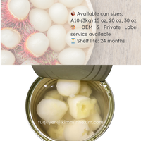 Ramboutan en conserve de qualité export du Vietnam, 10 kg, fourré aux ananas frais, prêt à consommer