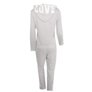 Nouveau style Logo personnalisé femmes décontracté solide longueur régulière hiver à manches longues polaire à capuche survêtement empilé pantalon - Product Image 4