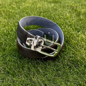 Ceinture en cuir de vache à poils naturels, fabriquée à la main, avec boucle en alliage et cadre en boîte |   Ceinture décontractée de qualité supérieure durable à imprimé animal, largeur 3,5 cm - Product Image 5