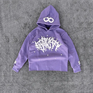 Kivotech Streetwear à logo personnalisé Pull lourd 400 Gsm en éponge française Survêtement unisexe à impression bouffante vintage pour homme - Product Image 3